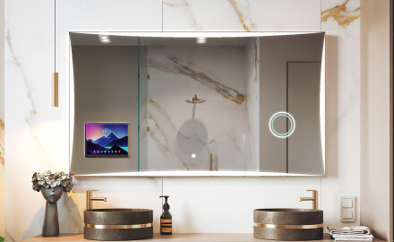 Espelho Retangular Smart LED Apple com Moldura Displine L77