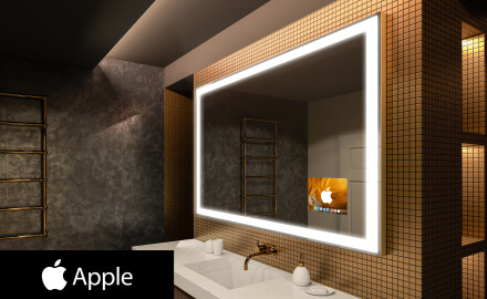 Espelho de parede com luz LED SMART L01 Apple