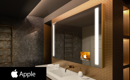 Espelho de parede com luz LED SMART L02 Apple