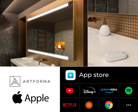 Espelho de parede com luz LED SMART L47 Apple #2
