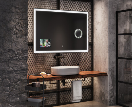 Espelho de parede com luz LED SMART L128 Apple #6