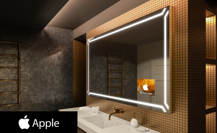 Espelho de parede de banho LED SMART L129 Apple
