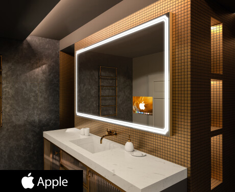 Espelho de parede com luz LED SMART L136 Apple