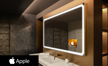 Espelho de parede de banho LED SMART L138 Apple