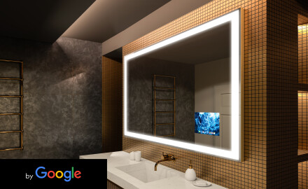 Espelho SMART com iluminação LED L01 Série Google