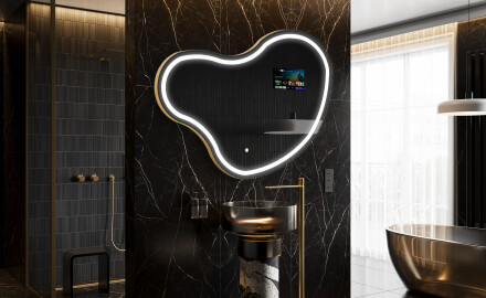 Espelho irregular de banho LED SMART N223 Google