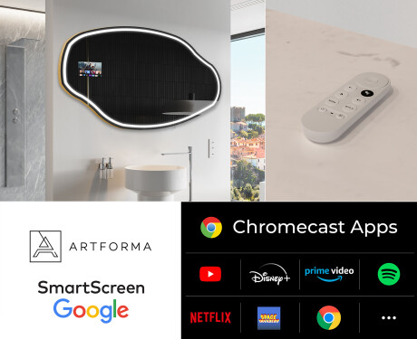 Espelho irregular de banho LED SMART O223 Google #2