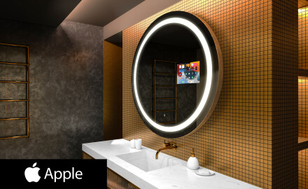 Espelho redondo de banho LED SMART L33 Apple