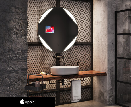 Espelho redondo de banho LED SMART L114 Apple #1