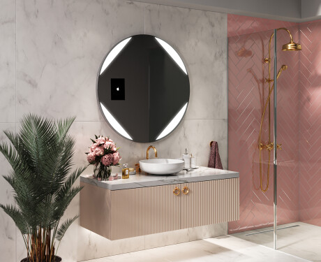 Espelho redondo de banho LED SMART L114 Apple #11