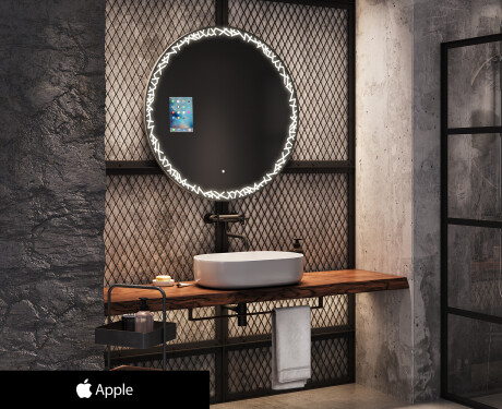 Espelho redondo de banho LED SMART L115 Apple #1