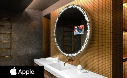 Espelho redondo de banho LED SMART L115 Apple