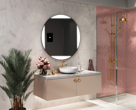 Espelho redondo de banho LED SMART L116 Apple #11
