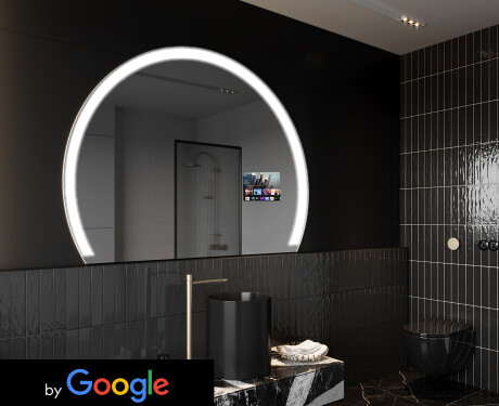 Espelho LED Elegante em Forma de Meia-Lua - Para Casa de Banho SMART W222 Google