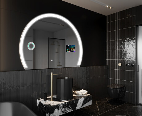 Espelho LED Elegante em Forma de Meia-Lua - Para Casa de Banho SMART W222 Google #8