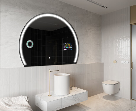 Espelho LED Elegante em Forma de Meia-Lua - Para Casa de Banho SMART W223 Google #10