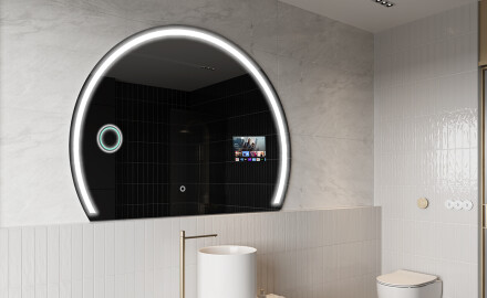 Espelho LED Elegante em Forma de Meia-Lua - Para Casa de Banho SMART W223 Google
