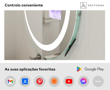 Espelho redondo de banho LED SMART L33 Samsung #3