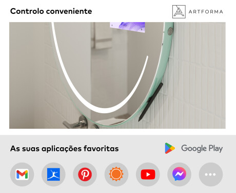 Espelho redondo de banho LED SMART L156 Samsung #3