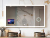 Espelho LED Moderno Arredondado com Moldura iPad Displine L146
