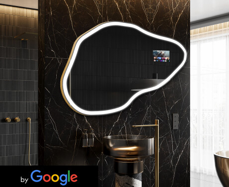 Espelho irregular de banho LED SMART P222 Google #1