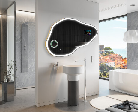 Espelho irregular de banho LED SMART P222 Google #10