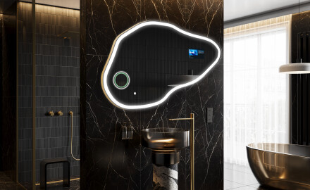 Espelho irregular de banho LED SMART P222 Google