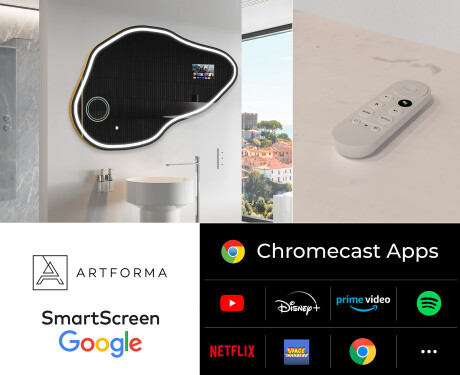 Espelho irregular de banho LED SMART P223 Google #2