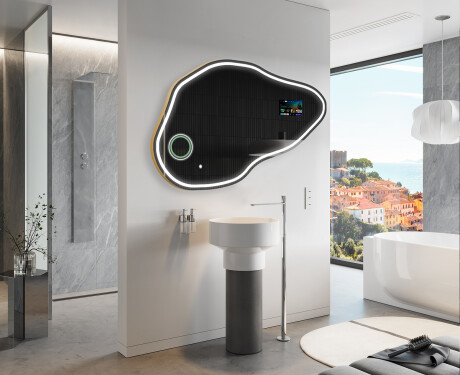 Espelho irregular de banho LED SMART P223 Google #10