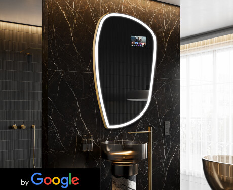 Espelho irregular de banho LED SMART I222 Google