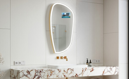 Espelho irregular de banho LED SMART I222 Google