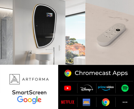 Espelho irregular de banho LED SMART I223 Google #2