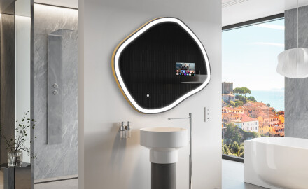 Espelho irregular de banho LED SMART R222 Google
