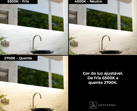 Espelho de Casa de Banho LED Inteligente e Arredondado SmartScreen 21,5” #4