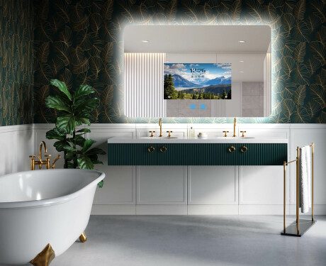 Espelho de Casa de Banho LED Inteligente e Arredondado SmartScreen 21,5” #5