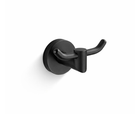 CLASSIC - Gancho duplo para toalhas / preto mate