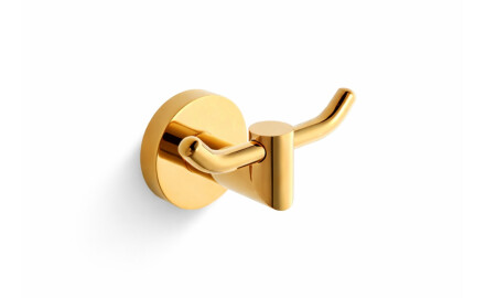 CLASSIC - Gancho duplo para toalhas / dourado brilhante