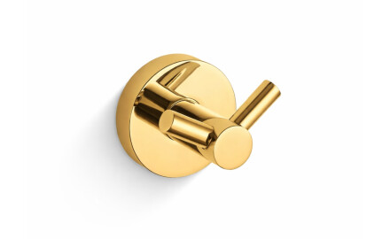 CLASSIC - Gancho duplo para toalhas / dourado brilhante