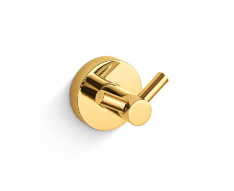 CLASSIC - Gancho duplo para toalhas / dourado brilhante