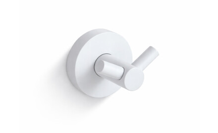 CLASSIC - Gancho duplo para toalhas / branco mate