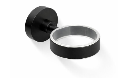 CLASSIC - Suporte para copo 80.003/003.1, saboneteira 80.004/004.1 / preto mate / * vidro a encomendar separadamente