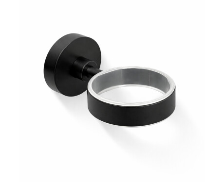 CLASSIC - Suporte para copo 80.003/003.1, saboneteira 80.004/004.1 / preto mate / * vidro a encomendar separadamente