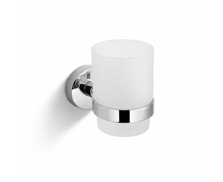 CLASSIC - Suporte com copo / cromado, vidro mate