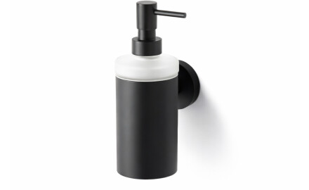 CLASSIC - Dispensador de sabonete líquido / caixa metálica, vidro mate / preto mate