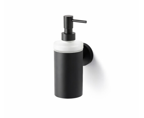 CLASSIC - Dispensador de sabonete líquido / caixa metálica, vidro mate / preto mate