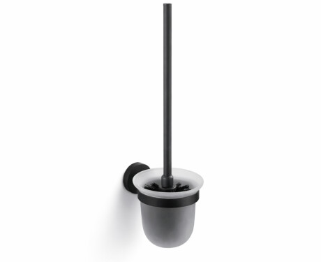 CLASSIC - Escova de sanita suspensa / vidro mate / preto mate