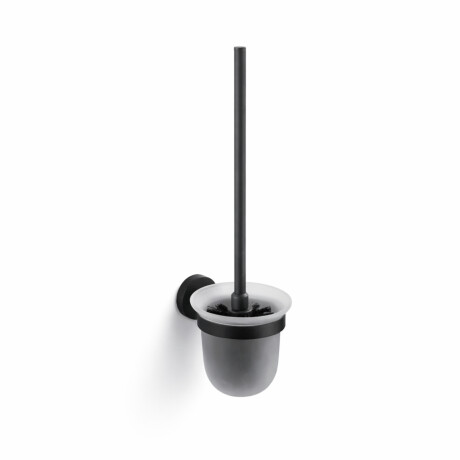 CLASSIC - Escova de sanita suspensa / vidro mate / preto mate #1