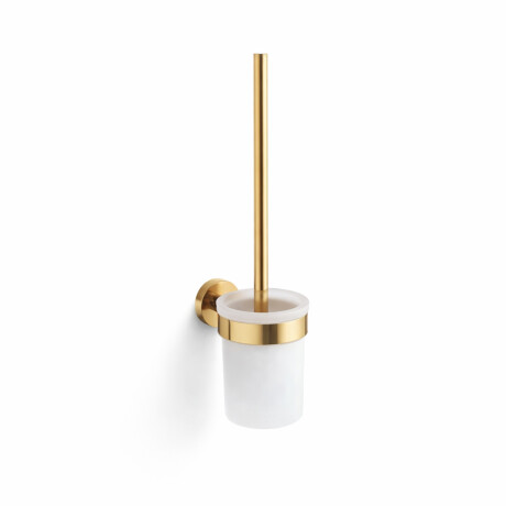 CLASSIC - Escova de sanita suspensa / recipiente em vidro mate / dourado brilhante #1