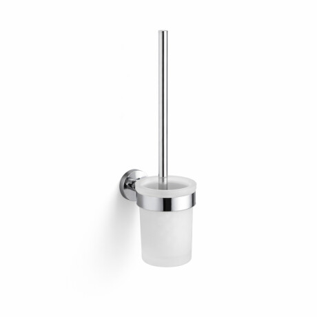 CLASSIC - Escova de sanita suspensa / recipiente em vidro mate / cromado #1