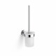 CLASSIC - Escova de sanita suspensa / recipiente em vidro mate / cromado #1